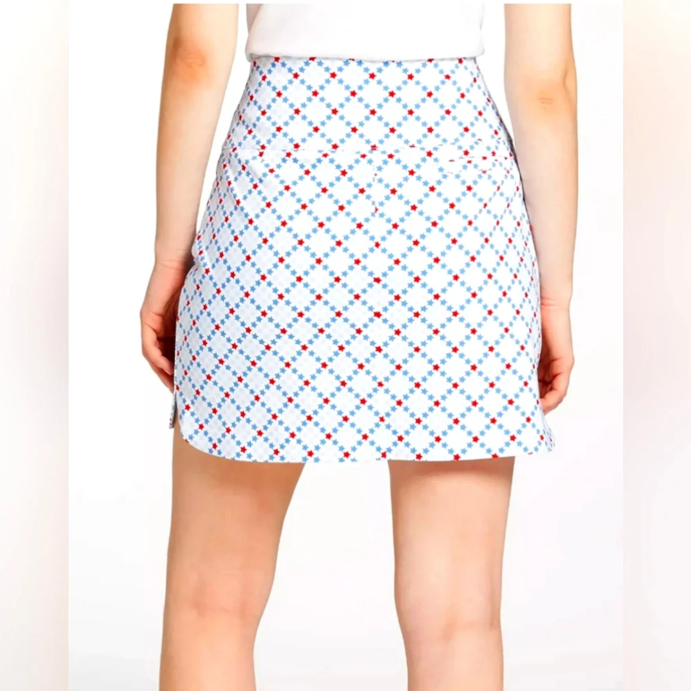 NWT🔥Tummy Control Lady Hagen Skort Red & Blue Stars 🤩 XS or Med - Picture 8 of 14